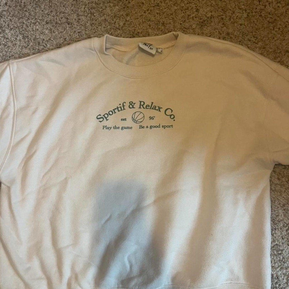 Princess Polly Cream Crewneck Sweatshirt